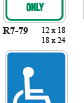 Accessible Parking (Blue, Centered) (R9-09)